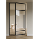 Deurgreep dubbel BROOKLYN BIG BA448 L466 aluminium geborsteld zwart